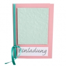 Einladungskarte Vintage Schmetterlinge, geprägt in Pastellfarben