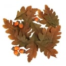 18 tlg. Herbst Streudeko Set Eichenlaub und Eicheln in Braun/Orange