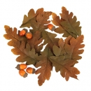 18 tlg. Herbst Streudeko Set Eichenlaub und Eicheln in Braun/Orange
