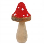 Holz Fliegenpilz spitz, 12 cm