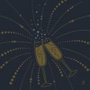 Duni Dunilin Servietten Festive Cheers Black, 40 x 40 cm