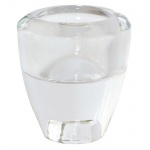 Duni Glas Kerzenhalter 2 in 1 für Spitzkerzen, Leuchterkerzen und Teelichter