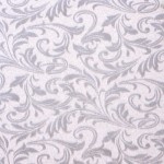 Tischläufer Ornamente in Grau, beflockt, 29 cm