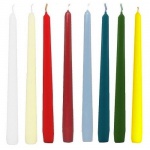 12er Pack Deutsche Spitzkerzen matt, 250 x 25 mm