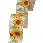 20 Meter Tischband SUNFLOWERS weiß