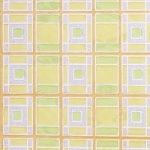 15 Meter Tischläufer Grafik in Orange/Grün, beflockt