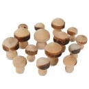15 Streudeko Holz Pilze, 25 - 40 mm