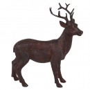 Dekofigur Hirsch stehend in Braun, 16 cm
