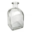 Glas Flaschenväschen, für einzelne Blumen, quadratisch, 13 cm