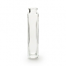 Glas Vase eckig, klar, 21 cm