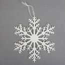 Große Glitzer Schneeflocke zum Aufhängen, 21 cm