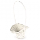 Hochzeit Blumenkörbchen Max, für Blumenkinder, aus Bambus in Creme-Weiß, 19,5 cm