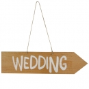 Holz Schild Hochzeit -Wedding- zum Aufhängen, 42 cm
