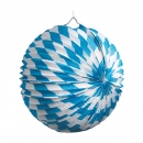 Papier Lampion Bayern Raute, Oktoberfest, schwer entflammbar, 25 cm