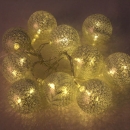Lichterkette mit 10 LED Fadenkugeln, 1,6 Meter
