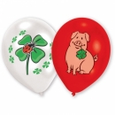8er Pack Luftballons Glücksbringer Glücksschwein, Marienkäfer
