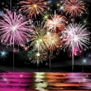 20er Pack Servietten Silvester Feuerwerk, 33 x 33 cm