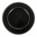 Dekoteller, Weihnachtsteller, Platzteller in Schwarz/Silber, 33 cm