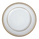 Dekoteller, Weihnachtsteller Shabby Chic in Weiß/Gold, 33 cm