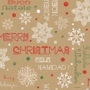 20er Pack Servietten Weihnachtsgrüße in Hellbraun, 33 x 33 cm