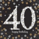 16er Pack Servietten Funkelnde 40, Geburtstag, 33 x 33 cm