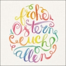 20er Pack Servietten -Frohe Ostern euch allen, bunt, 33 x 33 cm