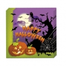 20er Pack Servietten Happy Halloween, Friedhof, Spukhaus, zweiseitig, 33 x 33 cm