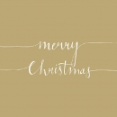 20er Pack Servietten Weihnachten, Merry Christmas in Gold, 33 x 33 cm