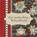 20er Pack Servietten Wunderschöne Weihnachtszeit in Rot/Grau, 33 x 33 cm