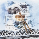 20er Pack Servietten Winterurlaub in den Alpen, 33 x 33 cm