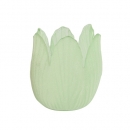 Teelichtglas Tulpe in Grün, 75 mm