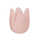 Teelichtglas Tulpe in Rosa, 75 mm