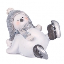 Kleiner Winter Pinguin mit Schlittschuhen und Glitzermütze, Nr. 2, 50 mm