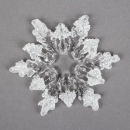 Deko Eiskristall in Glas-Optik mit Glitzer und Schnee, 11,5 cm
