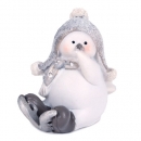 Kleiner Winter Pinguin mit Schlittschuhen und Glitzermütze, Nr. 3, 60 mm