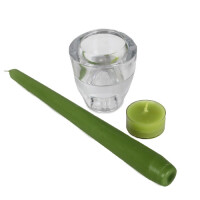 Duni Glas Kerzenhalter 2 in 1 für Spitzkerzen, Leuchter