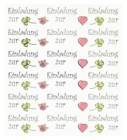 Klebe Sticker Einladung zur mit Schriftz gallery