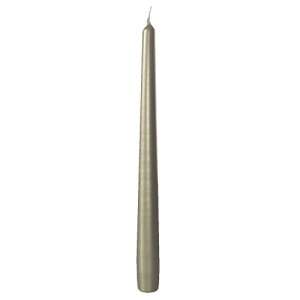 12er Pack Spitzkerzen in Silber, 25 mm.