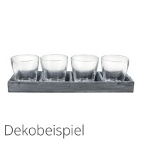 Dekobeispiel Holztablett, vierfach geteilt, grau, 34 cm 2