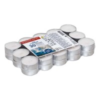30er Pack Teelichter in Wei&szlig;.