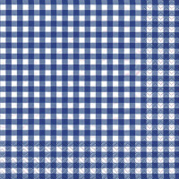 20er Pack Servietten Karo in Blau, 33 x  gallery