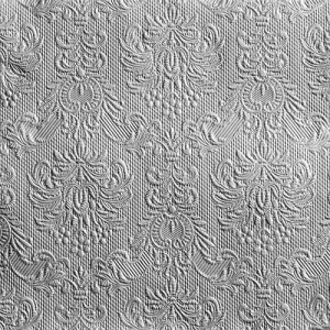 15er Pack Servietten Elegance in Silber, 33 x 33 cm.