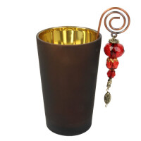 Teelichtglas mit Teelichthalter und Anh& gallery