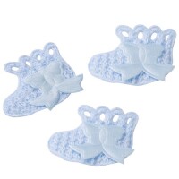 10er Pack Strickschühchen in Hellbl gallery