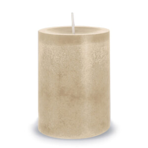 Stumpenkerze Rustic in Taupe, durchgefärbt, 70 x 90...