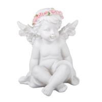 Engel mit Kranz aus Rosen, sitzend, Nr.  gallery
