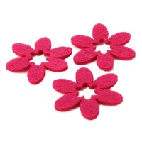 10 Filz Blümchen in Pink, 40 mm. gallery