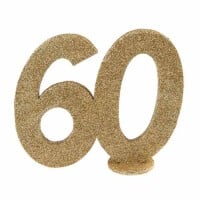Jubiläumszahl 60 in Gold glitzernd  gallery