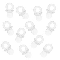 12 Mini Taufe Babyschnuller klar, 20 mm gallery