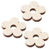 6 große Holz Blumen natur, ausgest gallery